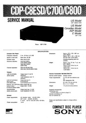 Sony CDP-C800 Service Manual