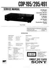 Sony CDP-195 Service Manual