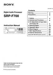 Sony SRP-F700 Instruction Manual