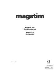 MAGSTIM 2002 Operating Manual