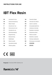formlabs IBT Flex Resin Instructions For Use Manual