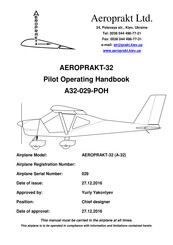 AEROPRAKT A32-029-POH Pilot Operating Handbook