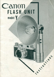 Canon FLASH UNIT Y Instructions Manual