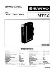 Sanyo M1112 Service Manual