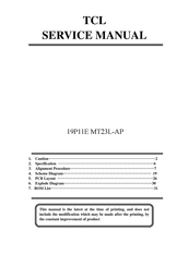 TCL 19P11E MT23L-AP Service Manual