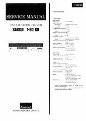 Sansui T-80 Service Manual