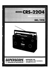 Marantz SUPERSCOPE CRS-2204 Manual