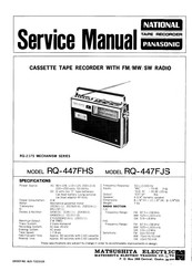 Matsushita Electric PANASONIC RQ-447FHS Service Manual