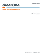 ClearOne BMA 360D Reference Manual