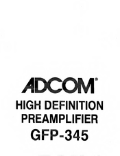 Adcom GFP-345 Manual