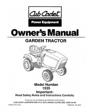 Cub Cadet 1535 Owner's Manual