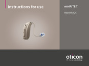 oticon CROS miniRITE T Instructions For Use Manual