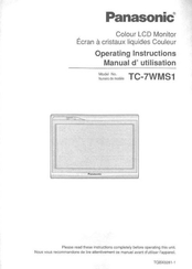 Panasonic Viera TC-7WMS1 Operating Instructions Manual