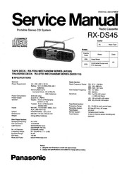 Panasonic RX-DS45 Service Manual