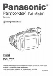 Panasonic Palmcorder PV-L757 Operating Instructions Manual