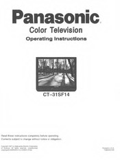 Panasonic CT-31SF14 Operating Instructions Manual
