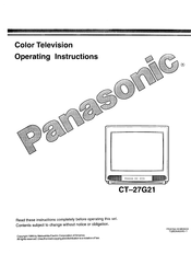 Panasonic CT-27G21 Operating Instructions Manual