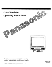 Panasonic CT-32G11 Operating Instructions Manual