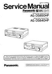 Panasonic AG-DS840HP Service Manual