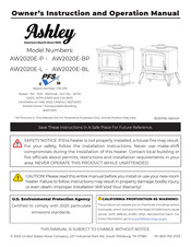 Ashley AW2020E-BP Owner’s Instruction And Operation Manual