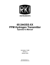 RKI Instruments 65-2443SS-2000 Operator's Manual