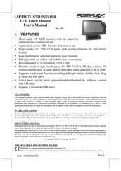 POSIFLEX LM-7115 User Manual
