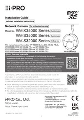 i-PRO WV-X35402-F2LM Installation Manual