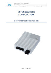 AED VANTAGE SLA-DCDC-30W User Instruction Manual