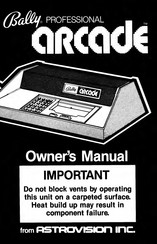 Bally PROFESSIONAL arcade Owner's Manual