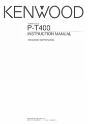 Kenwood P-T400 Instruction Manual