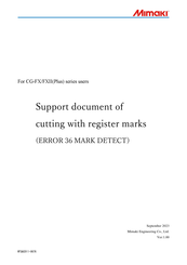 MIMAKI CG-FX SERIES Support Document