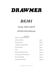 Drawmer DS301 Operator's Manual