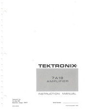 Tektronix 7A19 Instruction Manual