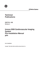 GE Innova 2000 Preinstallation Manual
