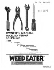 Weed Eater WEF500F Owner's Manual