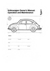 Volkswagen Beetle 1973 Owner's Manual