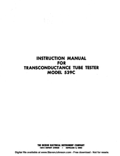 Hickok 539C Instruction Manual