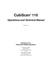 Quantronix CubiScan 110 Operation And Technical Manual