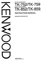 Kenwood TK-852 Instruction Manual