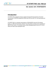 ARTERY AT-START-F403 User Manual