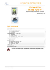 ccei Phileo POD VP Operating Instructions Manual