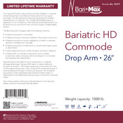 Dynarex Bari+Max Bariatric HD Commode Manual