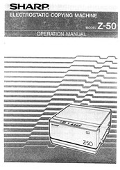 Sharp Z-50 Operation Manual