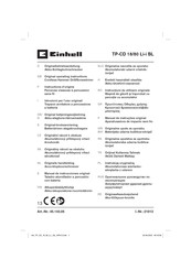 EINHELL TP-CD 18/80 Li-i BL Original Operating Instructions