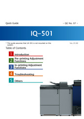 Konica Minolta Color Care IQ-501 Quick Manual