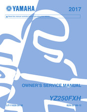 Yamaha YZ 2017 Series Owner's Service Manual