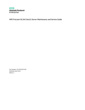 HPE ProLiant DL365 Gen11 Maintenance And Service Manual