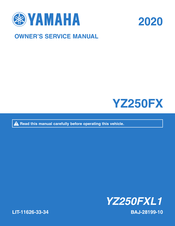 Yamaha YZ 2020 Series Owner's Service Manual