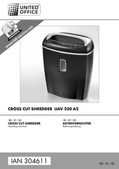 UNITED OFFICE UAV 250 A2 Operating Instructions Manual