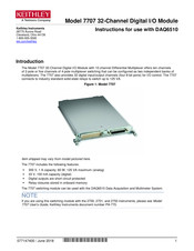 Tektronix Keithley 7707 Instructions For Use Manual
